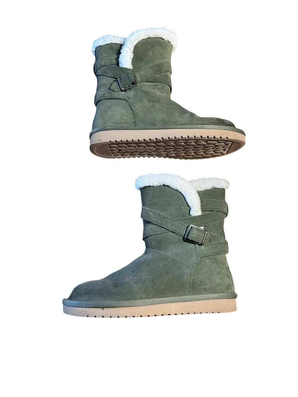 Koolaburra by Ugg Women’s Delene Olive Suede Shearling Winter Boots